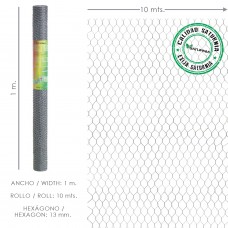 Enrejado Triple Torsion 13/100 cm. Rollo 10 Metros Uso Domestico