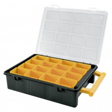 Maletin Organizador Plastico 16 Compartimentos Extraibles 242x188x60 mm.