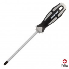 Destornillador Phillips Acero S2 Mango TPR Bimaterial. Medida PH 3 x Ø 8,0 x 150 mm.