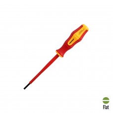Destornillador Plano Aislado Certificado VDE 1.000 V. Medida 0,6x Ø 3,0 x 100 mm.