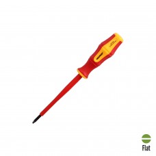 Destornillador Plano Aislado Certificado VDE 1.000 V. Medida 0,8 x Ø 4,0 x 100 mm.