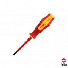 Destornillador Phillips Aislado Certificado VDE 1.000 V. Medida PH 1 - 4,5 x 80 mm.