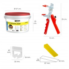 Kit de nivelamento Solador (pistola, calços e calços)