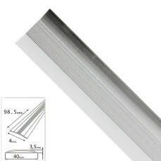 Adesivo intermitente para tapete de prata de metal 98,5 cm.