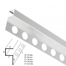 Edge Matte Metal Square Matte Bar 2.6 metros