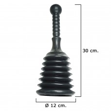 Defletor de borracha Ø 12 cm. Altura 30 cm.