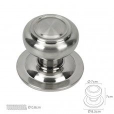 Botão da porta Cogumelo Cor Inox Oryx