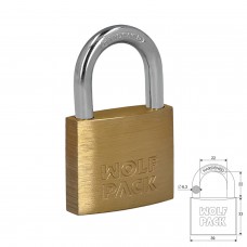 Cadeado normal de latão com arco 40 mm.