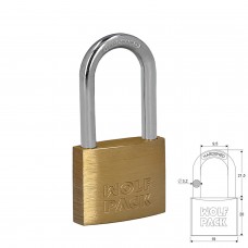Cadeado em latão Arco longo 20 mm.