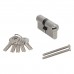 Cilindro Seguridad Wolfpack 35x35 mm. Leva Larga Niquelado Con 5 llaves