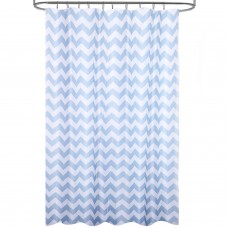 Cortina Ducha Tela Rayas Azul 180 x 200 cm. Impermeable