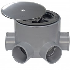 Barco Sifonico em PVC T 89 A 110 50-40 Altura 85 mm. Com tampa de aeração