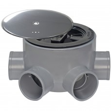 Barco Sifonico em PVC T 85 BA 110 50-40 Altura 75 mm. Com tampa de aeração