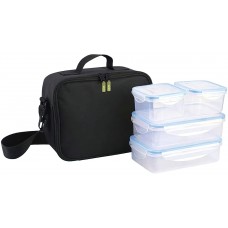 Saco térmico com 4 recipientes herméticos de plástico (2x800 ml + 2x400 ml.)