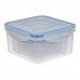 Juego Recipientes Hermeticos Plastico Cuadrados (4 Piezas)