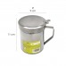 Grasera Inoxidable Para Carne 0,5 Litros. Con Colador y Tapa