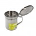 Grasera Inoxidable Para Pescado 0,5 Litros. Con Colador y Tapa
