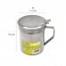 Grasera Inoxidable Para Carne 1,0 Litros. Con Colador y Tapa