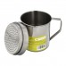 Grasera Inoxidable Para Carne 1,0 Litros. Con Colador y Tapa