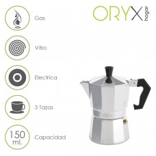 Cafeteira em alumínio com 3 xícaras (150 ml.) Classic