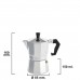 Cafeteira em alumínio com 3 xícaras (150 ml.) Classic