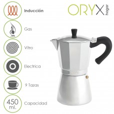 Cafeteira por indução de alumínio com 9 xícaras (450 ml)