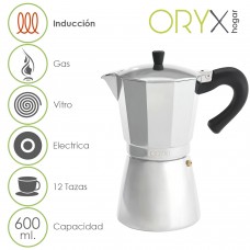 Cafeteira por indução de alumínio de 12 xícaras (600 ml)