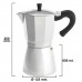 Cafeteira por indução de alumínio de 12 xícaras (600 ml)