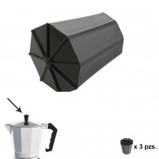 Cafeteira de Alumínio Clássica 2/3/6/9 e 12 xícaras (3 peças)