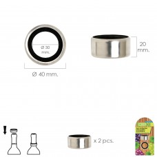 Anel de gotejamento de vinho em aço inoxidável (Blister 2 unidades)
