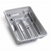 Cubertero Plastico Color Gris Plata  Oryx 40x30x7 cm.