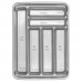 Cubertero Plastico Color Gris Plata  Oryx 40x30x7 cm.