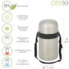 Gotejamento de sólidos e líquidos em aço inoxidável 750 ml.
