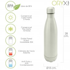 Gotejamento em aço inoxidável para garrafa térmica 500 ml.