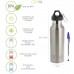 Botella Termica / Termo Acero Inoxidable Antigotas 500 ml. Con mosqueton.