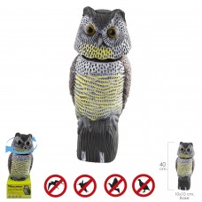 Bird / Bird Repeller Owl Com cabeça giratória 40 cm.