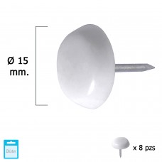 Slider Branco Pequeno Ø15 (Blister 8 Unidades)