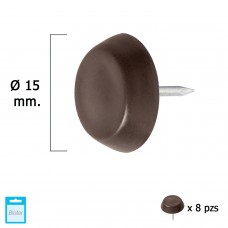 Slider Pequeno Marrom Ø15 (Blister 8 Unidades)
