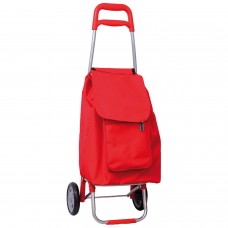 Carrinho de compras vermelho 2 rodas 45 litros