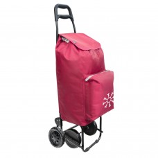 Carro Compra 4 Ruedas Con Bolsa Térmica 45 Litros Color Burdeos