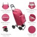 Carro Compra 4 Ruedas Con Bolsa Térmica 45 Litros Color Burdeos