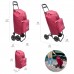 Carro Compra 4 Ruedas Con Bolsa Térmica 45 Litros Color Burdeos