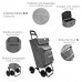 Carro Compra 4 Ruedas Con Bolsa Térmica 45 Litros Color Gris Jaspeado