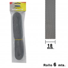 Fita cega Wolfpack cinza 18 mm. Rolo de 6 medidores