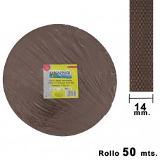 Fita cega Wolfpack marrom 14 mm. Rolo de 50 metros