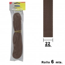 Fita cega Wolfpack marrom 22 mm. Rolo de 6 medidores