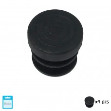 Contera Round Interior Preto 16mm. Blister 4 peças.