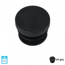 Contera Round Interior Preto 20mm. Blister 4 peças.