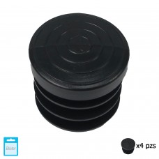 Contera Round Interior Preto 26mm. Blister 4 peças.