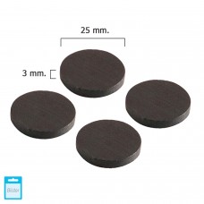 Wolfpack Ferrite Magnet Disk Ø 25x3 mm. (4 alveolar peças)